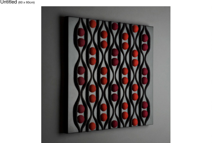 Lattice; 70 x 70cm; Wall Installation; Plywood (Painted CNC), embedded Felt. 2007